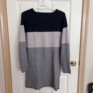 colourblock sweater dress